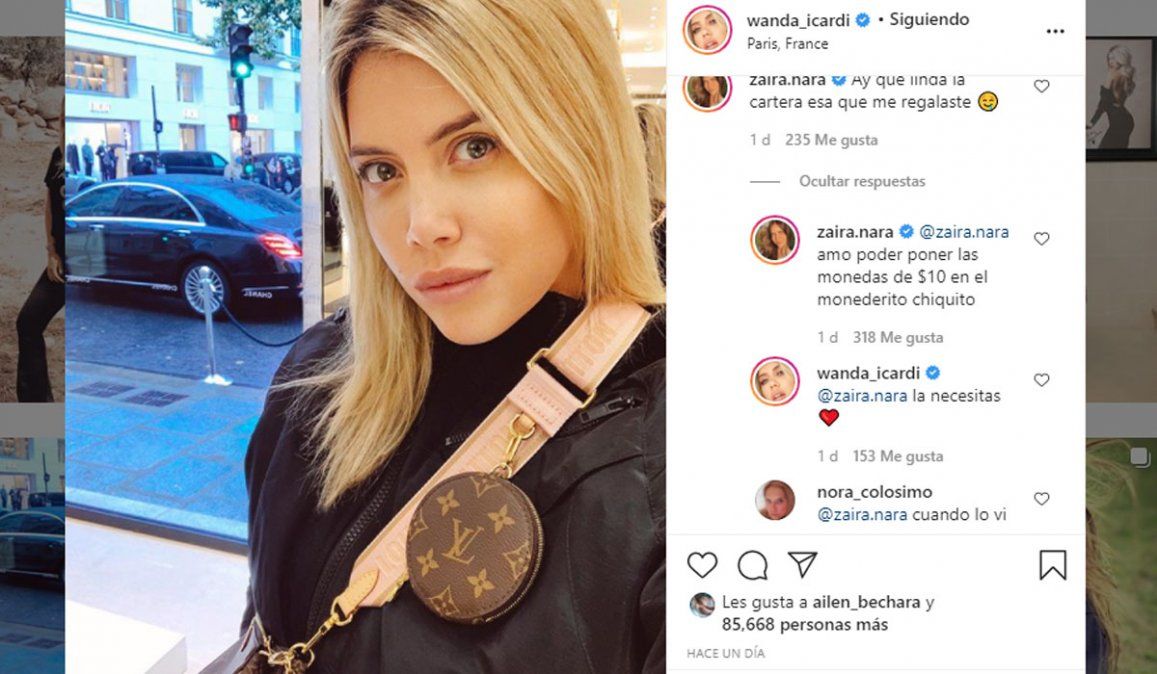El costoso regalo de Wanda Nara a su hermana Zaira: la cartera Louis Vuitton de más de 2.500 dólares