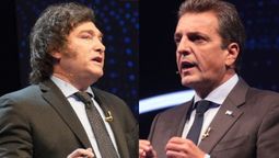 Massa y Milei se encontraron en el debate de este domingo.