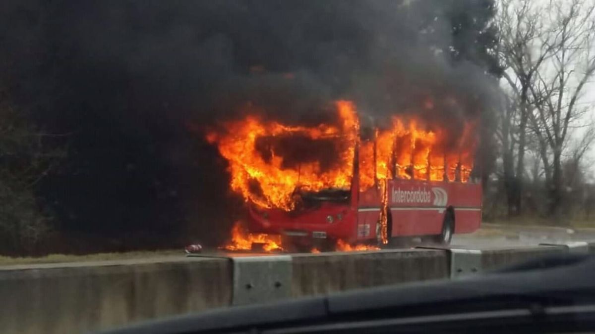 Prendieron fuego un tour de compras porque traía drogas: se fugaron todos los pasajeros.