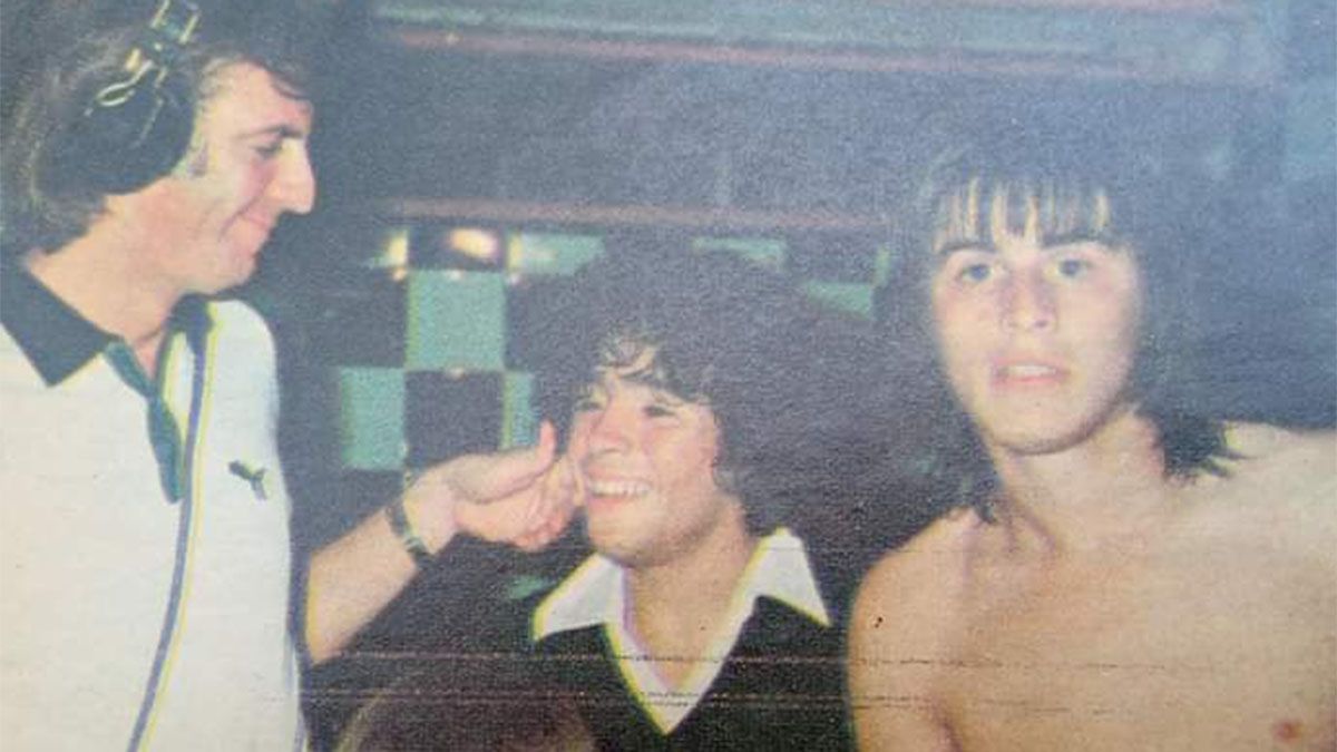 Maradona vino con el Sub 20 de Menotti en 1978 y cayó ante San Rafael. Foto: gentileza.