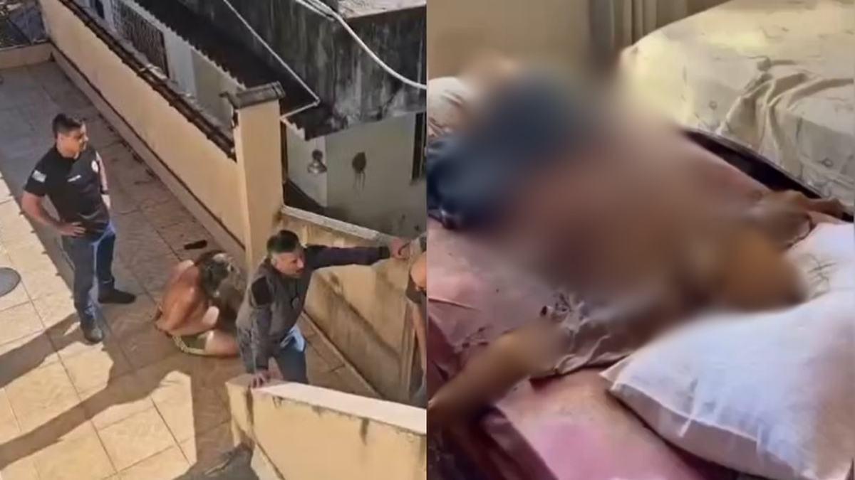 El momento de la detención tras el supuesto crimen en Brasil. El momento de la detención tras el supuesto crimen en Brasil.