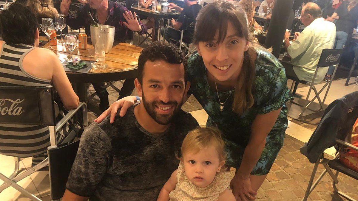 Lucas Gamba siempre mira al cielo y le dedica los goles a su madre