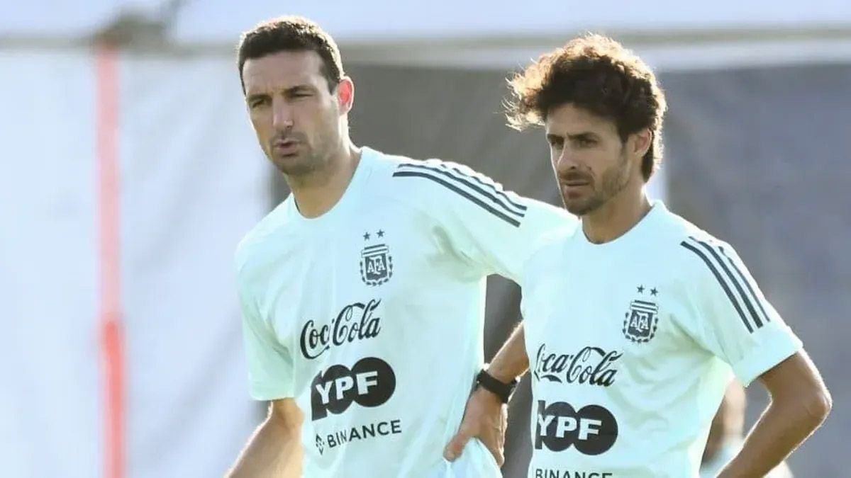 Lionel Scaloni y Pablo Aimar.