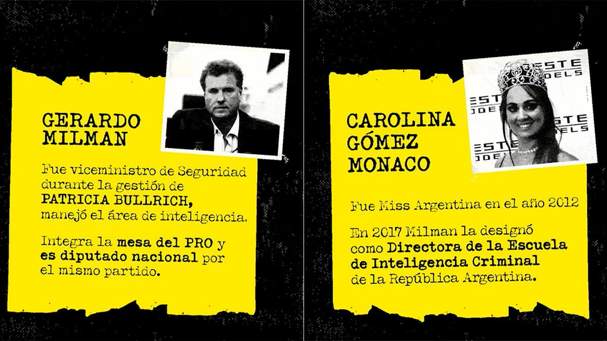 El detalle de Gerardo Milman y Carolina Gómez Mónaco.