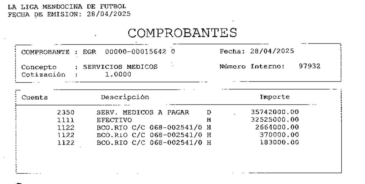 Documento que obra en el expediente donde se muestra un pago en efectivo por $32..525.000, entre otros movimientos. Documento que obra en el expediente donde se muestra un pago en efectivo por $32..525.000, entre otros movimientos.