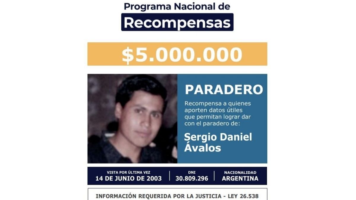Sigue vigente la recompensa para encontrar al joven desaparecido. Sigue vigente la recompensa para encontrar al joven desaparecido.