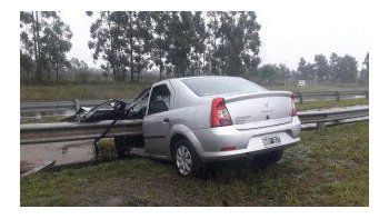 Terrible accidente bajo la lluvia en la ruta nacional 14