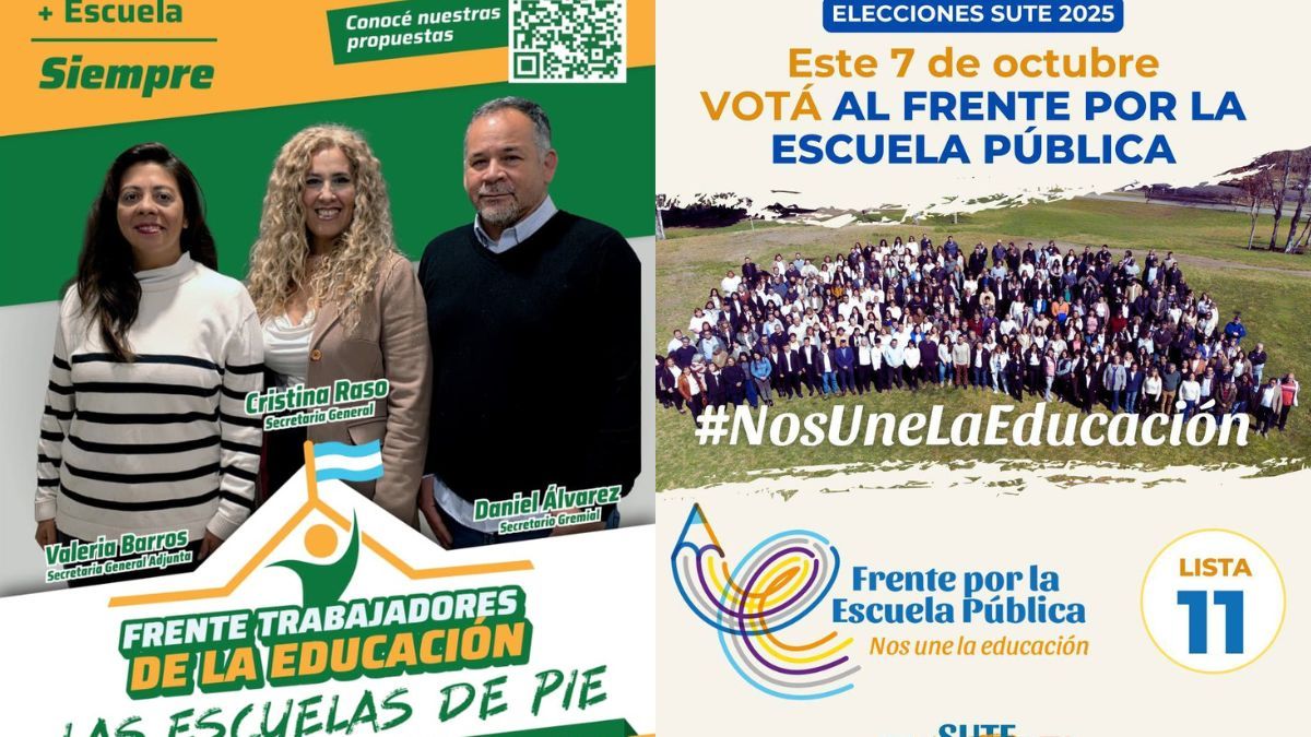 Los principales frentes para las elecciones del SUTE, el próximo 7 de octubre. Los principales frentes para las elecciones del SUTE, el próximo 7 de octubre.