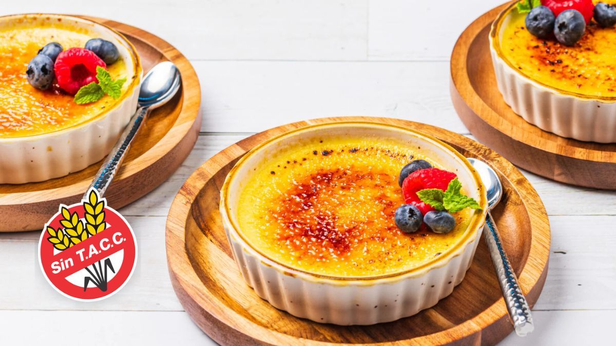 Prepara una deliciosa creme brulée en simples pasos con esta receta sin TACC.