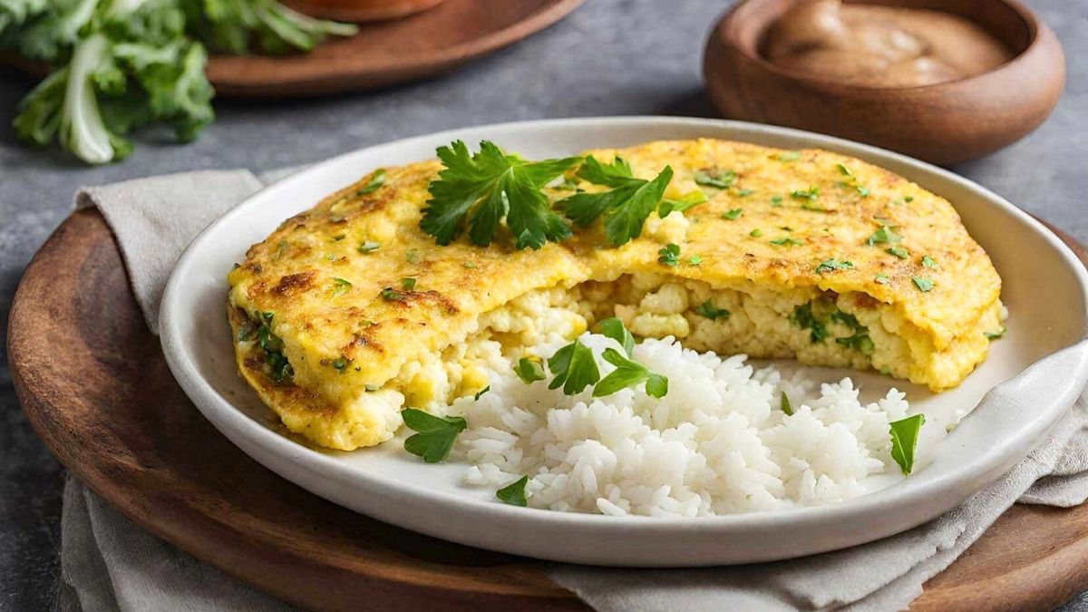 Tortilla de arroz, la receta económica y llena de sabor. Foto: gentileza Fitia.