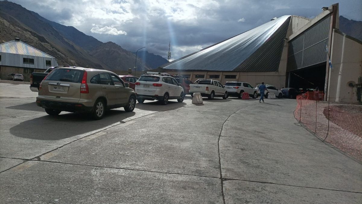 El ingreso a Horcones estaba así este viernes. Foto: Osvaldo Valle.