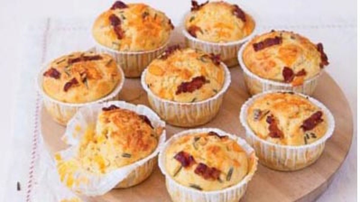 Muffins de jamón y queso. Muffins de jamón y queso.