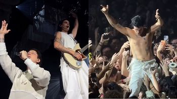 Se tiraron al público y desataron la locura: Ca7riel y Paco Amoroso iniciaron su gira mundial en Argentina Se tiraron al público y desataron la locura: Ca7riel y Paco Amoroso iniciaron su gira mundial en Argentina