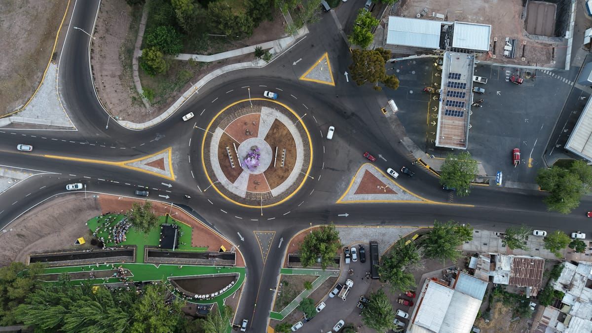 Imagen aérea de la nueva rotonda. Imagen aérea de la nueva rotonda.