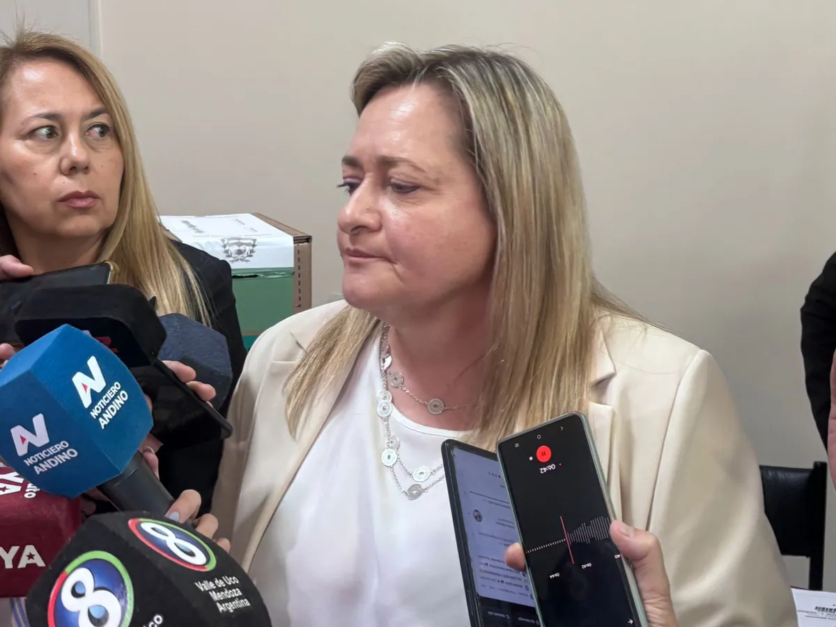 La jueza federal Susana Pravata durante la conferencia de prensa de este martes. 