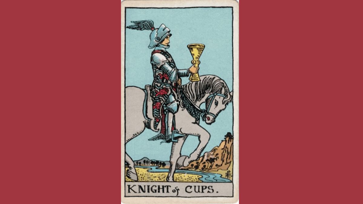La carta elegida del tarot para las predicciones de hoy lunes 13 de octubre de 2025 es El Copas es el Caballero de Copas.