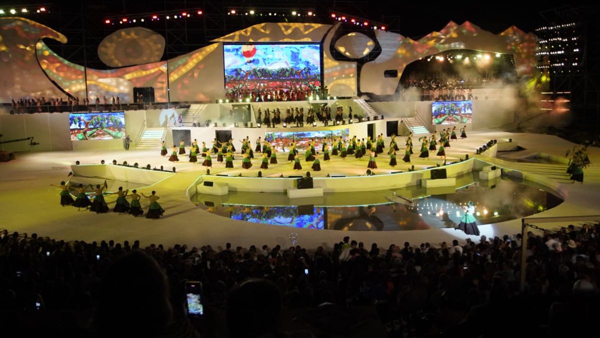 Una imagen de Juglares de Vendimia, un canto a la naturaleza, en el teatro griego Frank Romero Day.