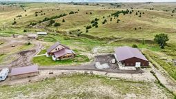 Vista aérea de Curtis, el pueblo que regala terrenos y aporta dinero para sumar vecinos. Foto: Curtis