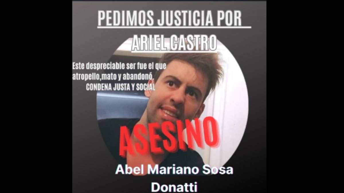 Abel Sosa fue escrachado por los familiares de la víctima fatal.
