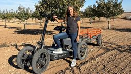 una agricultora invento un megapatinete 4x4 para hacer su trabajo en la finca en mitad de tiempo