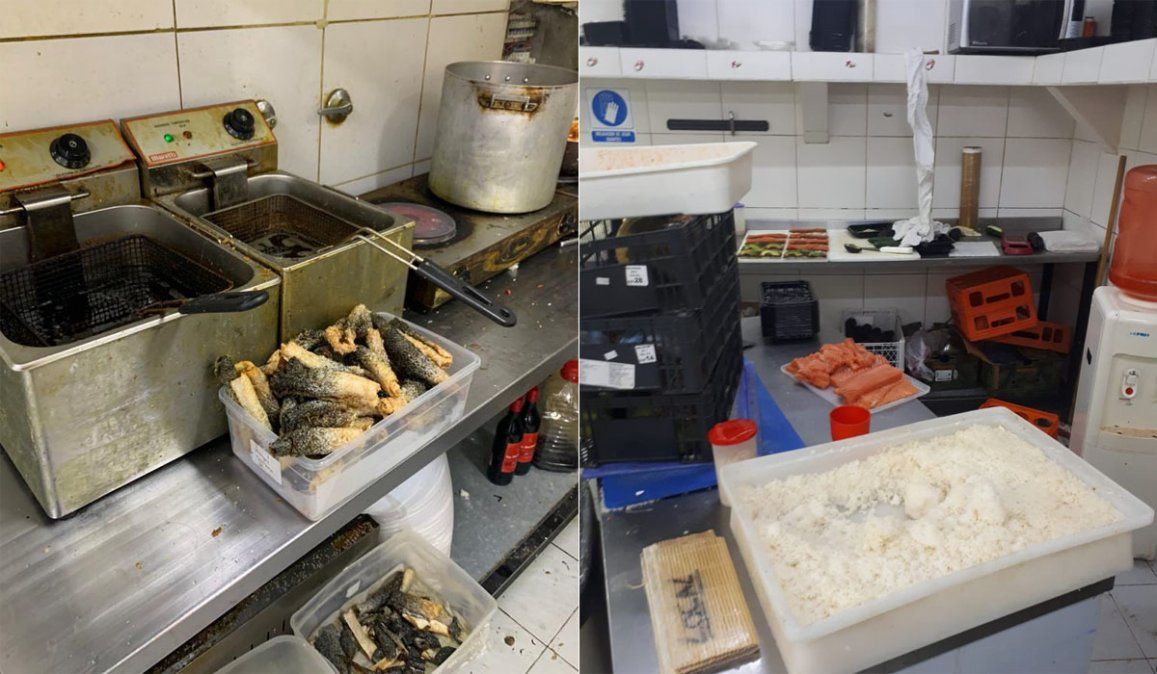 Mugre, ratas y clausura inmediata de un local de Sushi
