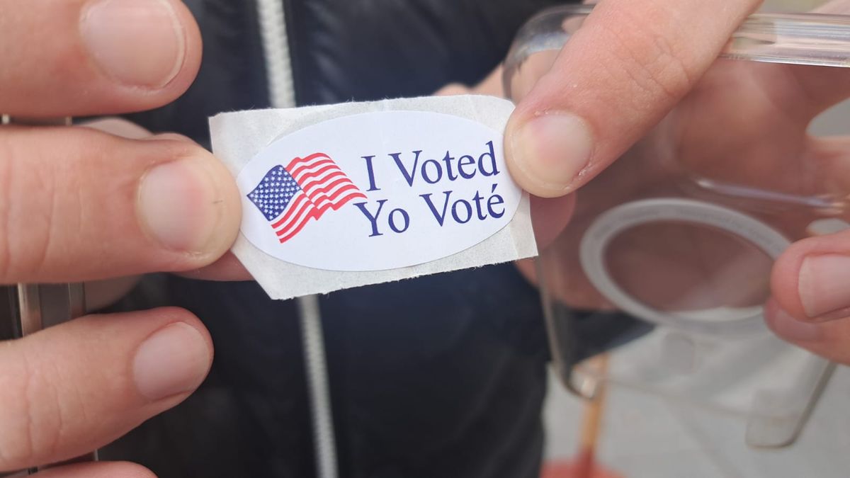 El sticker que les entregaban a quienes votaban. El sticker que les entregaban a quienes votaban.