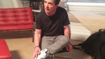 Michael Fox se probó las famosas zapatillas de la película