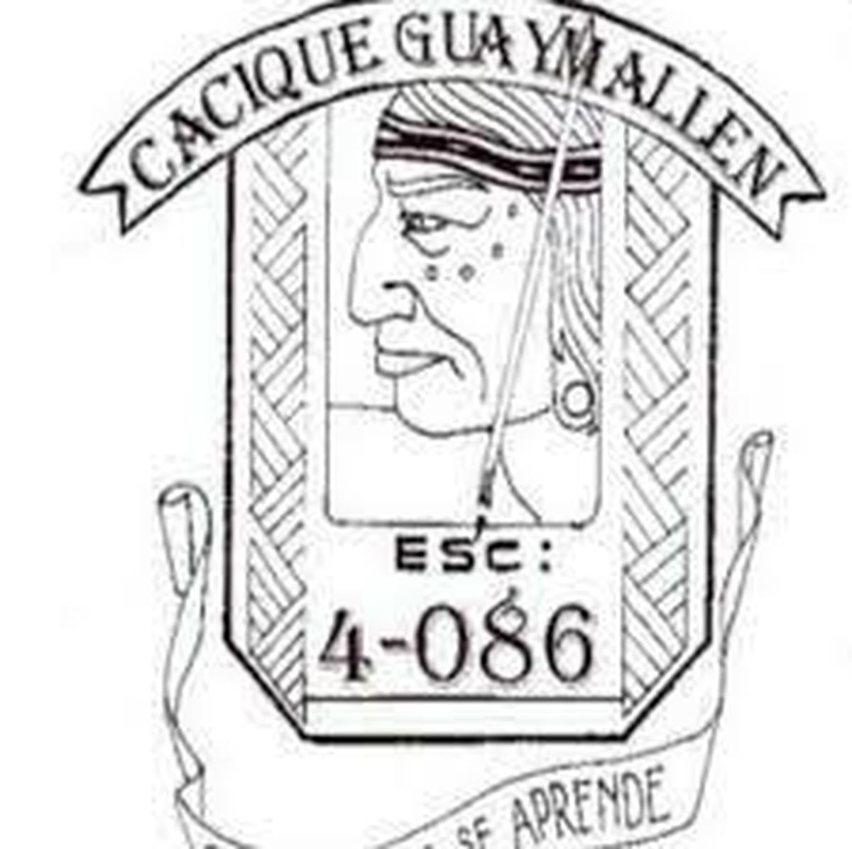 Escudo de la escuela Cacique Guaymallén, donde se recibieron amenazas de muerte a docentes. Escudo de la escuela Cacique Guaymallén, donde se recibieron amenazas de muerte a docentes.