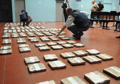 La policía secuestró casi 200 kilos de marihuana