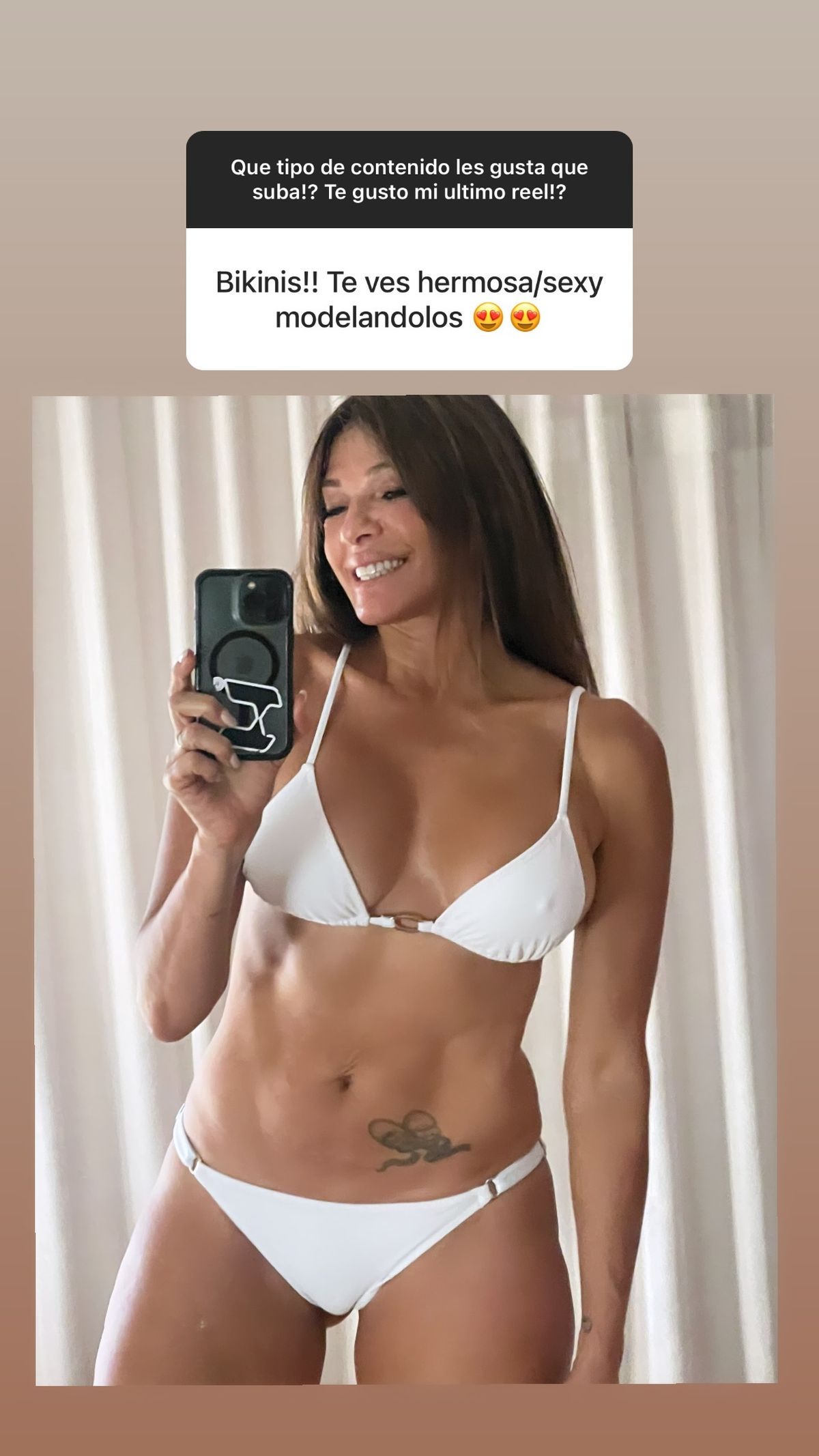 Desde Miami, Cathy Fulop confirma que la bikini se lleva en modo hilo dental ultra XS y off white. Desde Miami, Cathy Fulop confirma que la bikini se lleva en modo hilo dental ultra XS y off white.