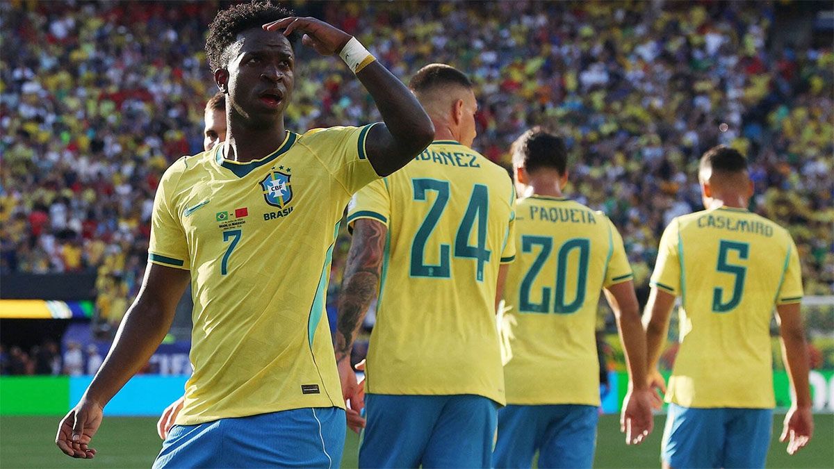 Vinicius marcó el empate de Brasil ante Marruecos.