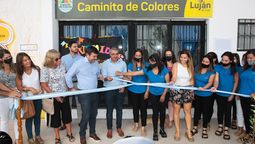 Autoridades de la Comuna y de la Fundación Grupo América durante la inauguración oficial.