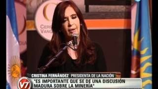 Cristina defendió la minería y pidió a las empresas más responsabilidades