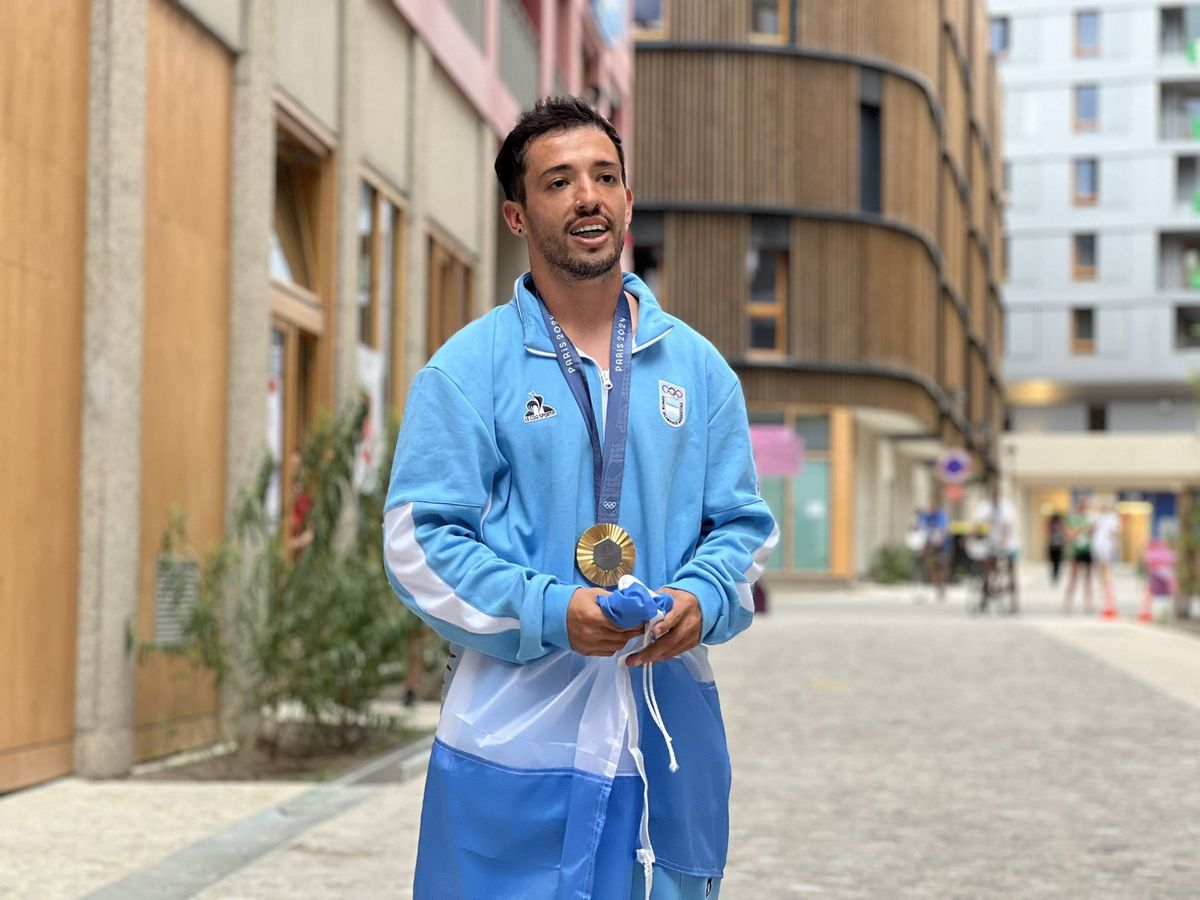 Torres con la medalla de oro.