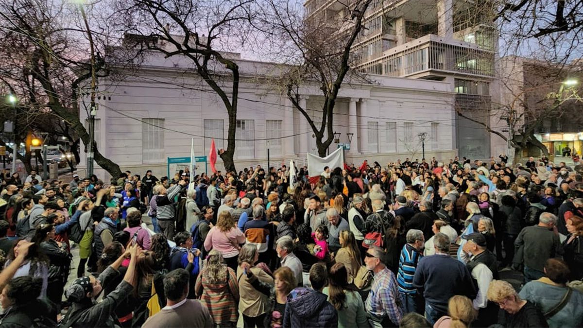 La marcha a favor de Cristina Kirchner en su momento de mayor actividad.