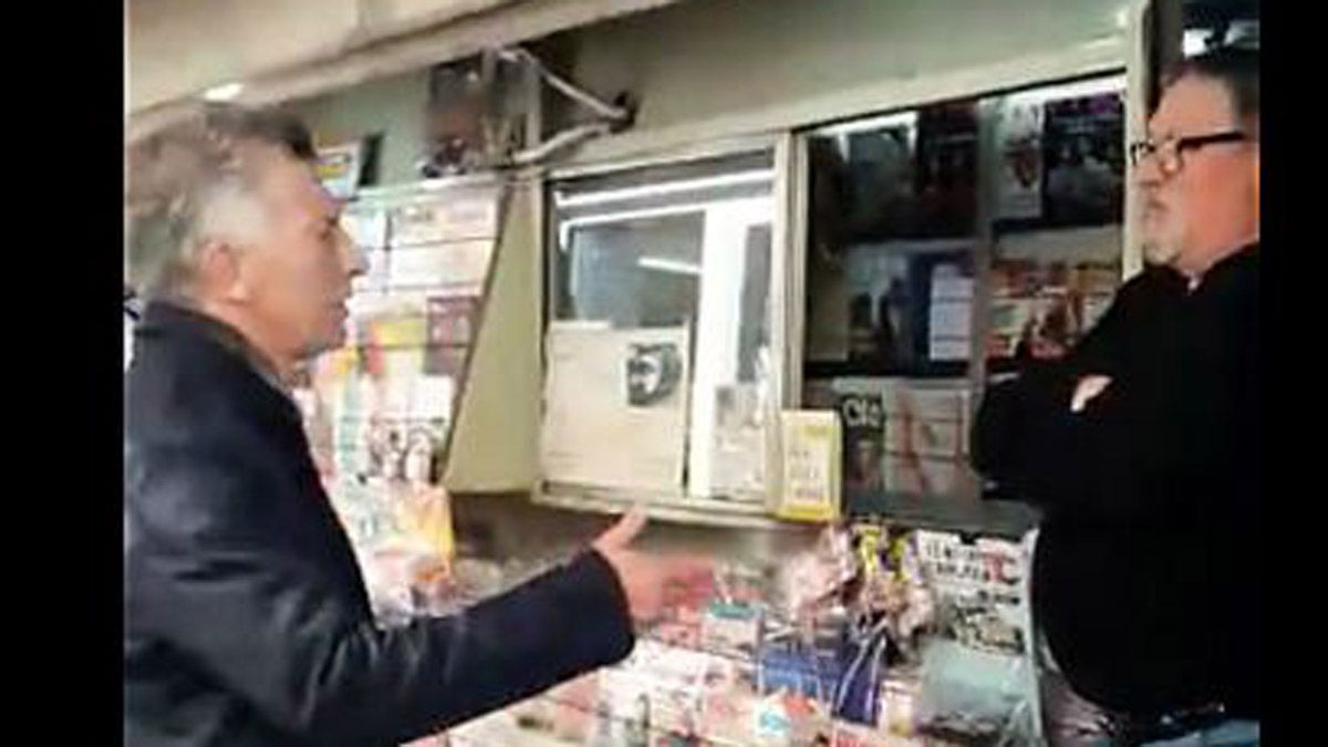 Yo a usted no lo saludo, le dijo el kiosquero a Macri.