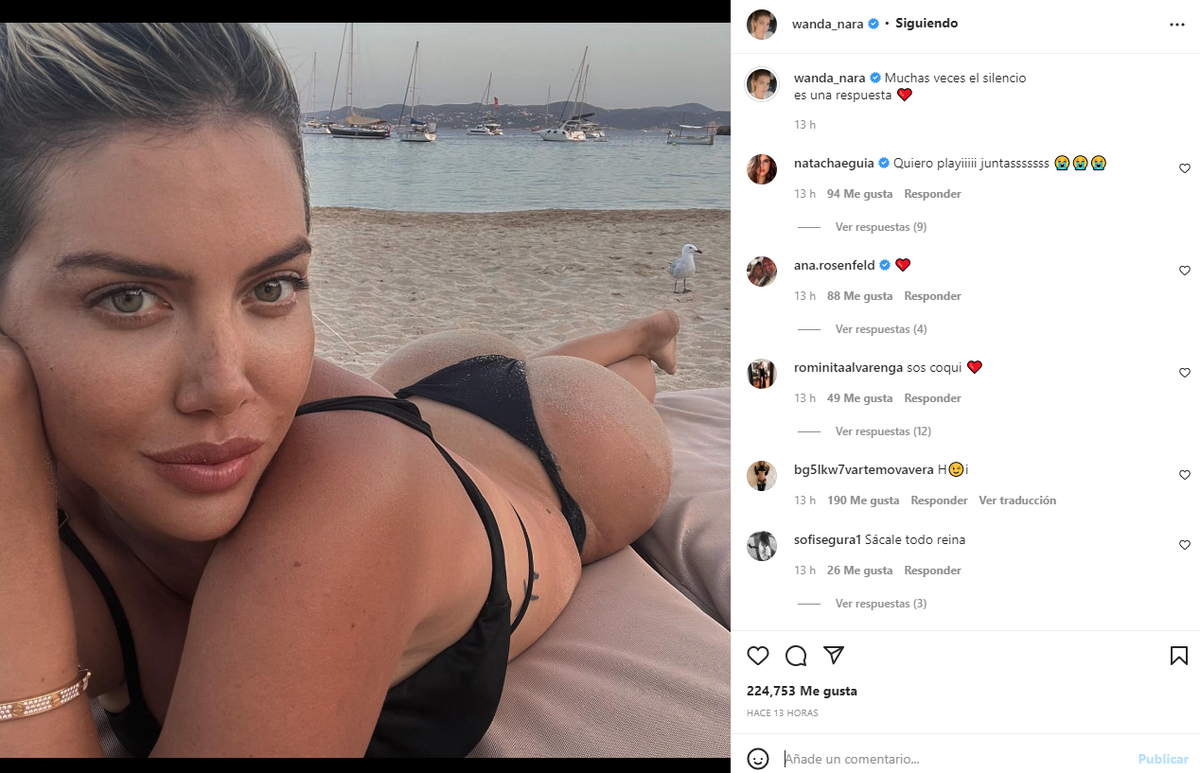 El posteo de Wanda Nara en Instagram que generó la discordia entre sus seguidores.