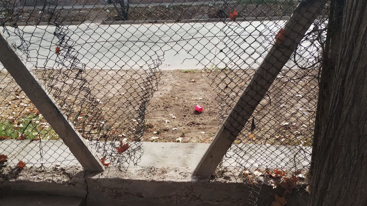 Los delincuentes rompieron un alambrado para entrar al colegio. Los delincuentes rompieron un alambrado para entrar al colegio.