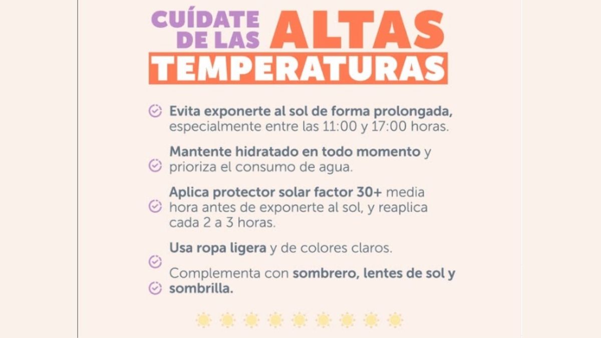 Las recomendaciones que brindaron las autoridades de Chile.