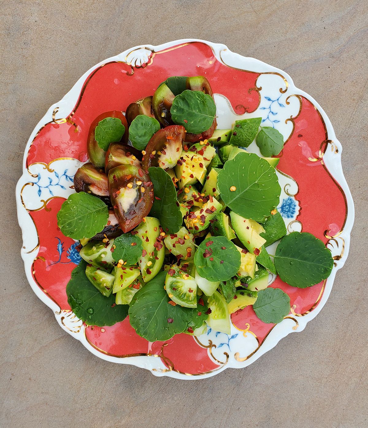 Ensalada con pápalo. Ensalada con pápalo. 