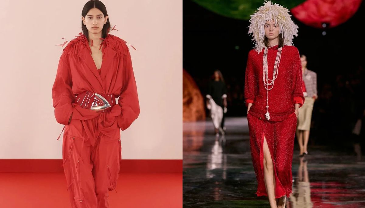 La imagen de la izquierda muestra parte de la colección Brandon Maxwell, Primavera-Verano 2026. La foto de la derecha resulta una muestra de Chanel, Primavera-Verano 2026. La imagen de la izquierda muestra parte de la colección Brandon Maxwell, Primavera-Verano 2026. La foto de la derecha resulta una muestra de Chanel, Primavera-Verano 2026.