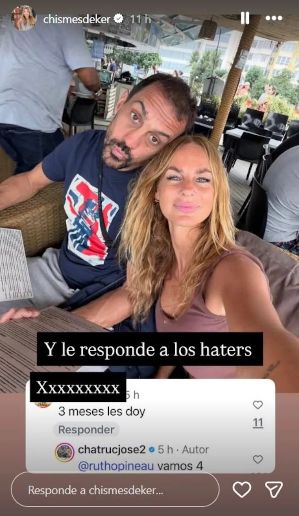José Chatruc le respondió a un hater que cuestionó su relación con Sabrina Rojas. José Chatruc le respondió a un hater que cuestionó su relación con Sabrina Rojas.
