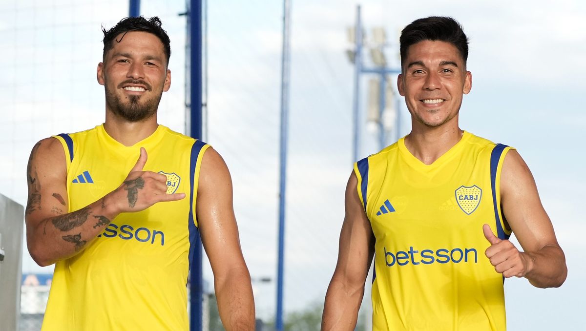 Valdez y Pol Fernández, de pretemporada con Boca