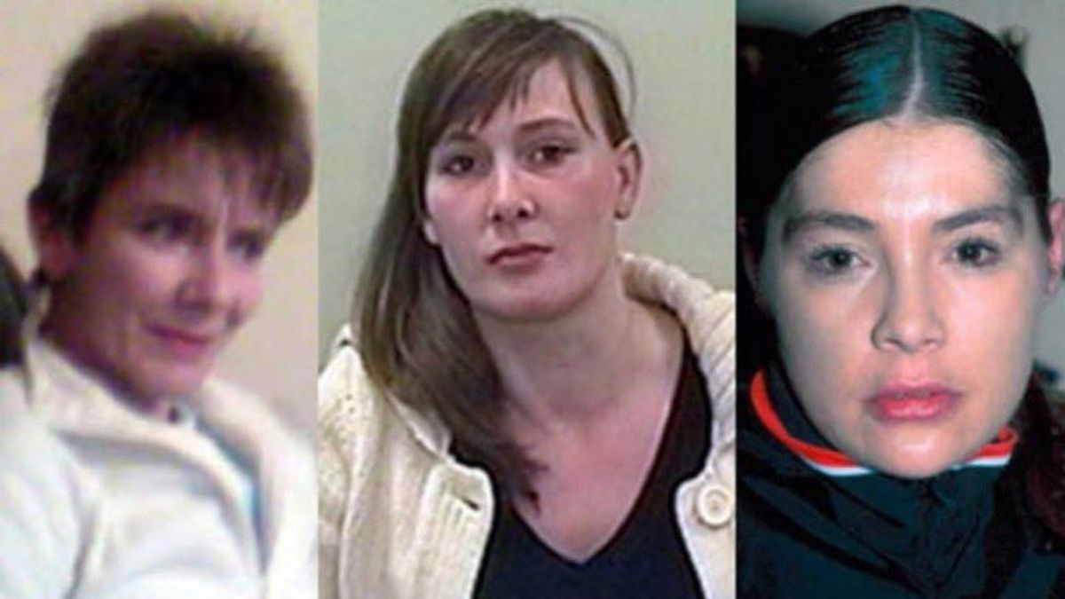 Las tres víctimas de los crímenes del asesino serial de Inglaterra. Las tres víctimas de los crímenes del asesino serial de Inglaterra.