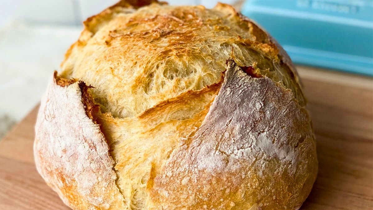 Todo el mundo puede eleborar esta receta de pan casero crujiente