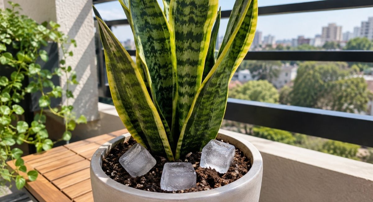 Descubrí para qué sirve colocar hielo en la maceta de dicha suculenta. Foto: IA