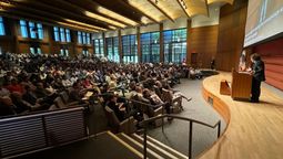 Javier Milei disertó en una universidad de Estados Unidos.