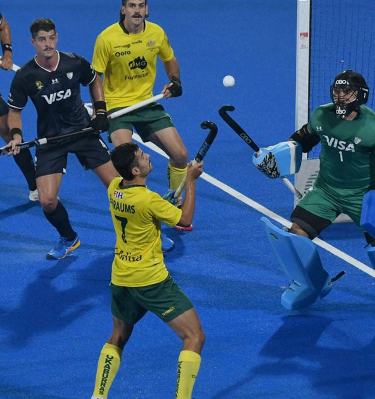 Los Leones igualaron con Australia en el Mundial de Hockey