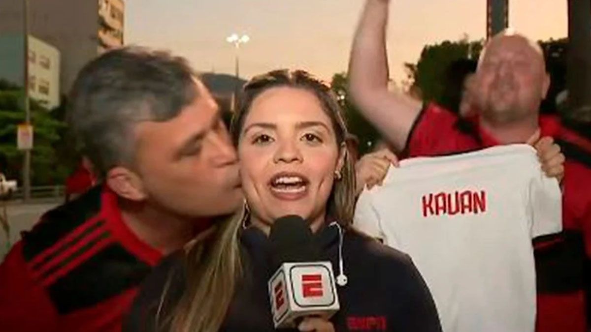 Jéssica Dias fue acosada en el partido entre Flamengo y Vélez, por la Copa Libertadores.