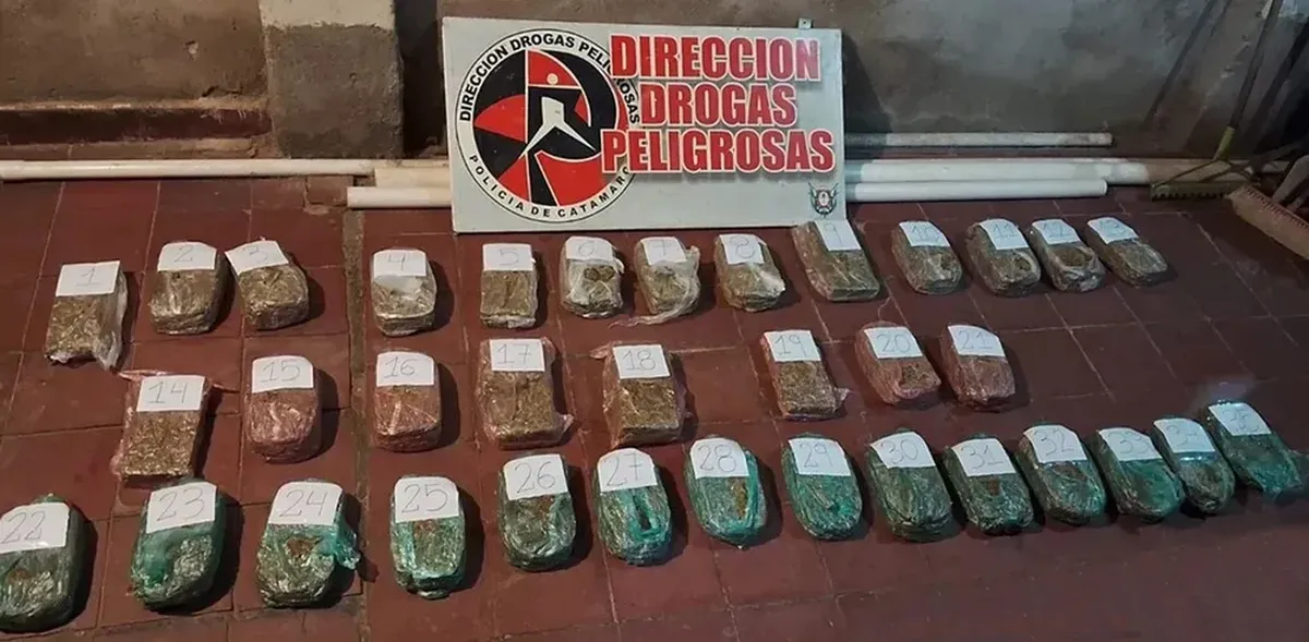 Este fue el importante botín decomisado por la policía. Imagen: Policía de Catamarca Este fue el importante botín decomisado por la policía. Imagen: Policía de Catamarca
